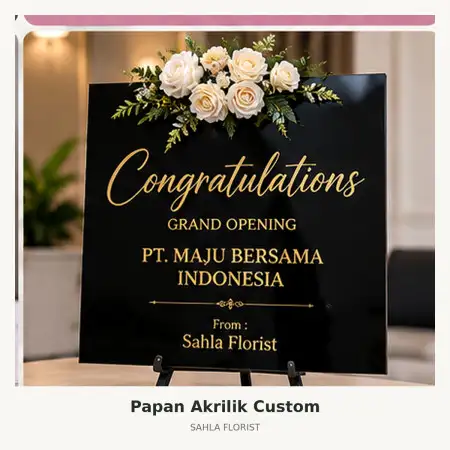 Papan Bunga Akrilik Semampir